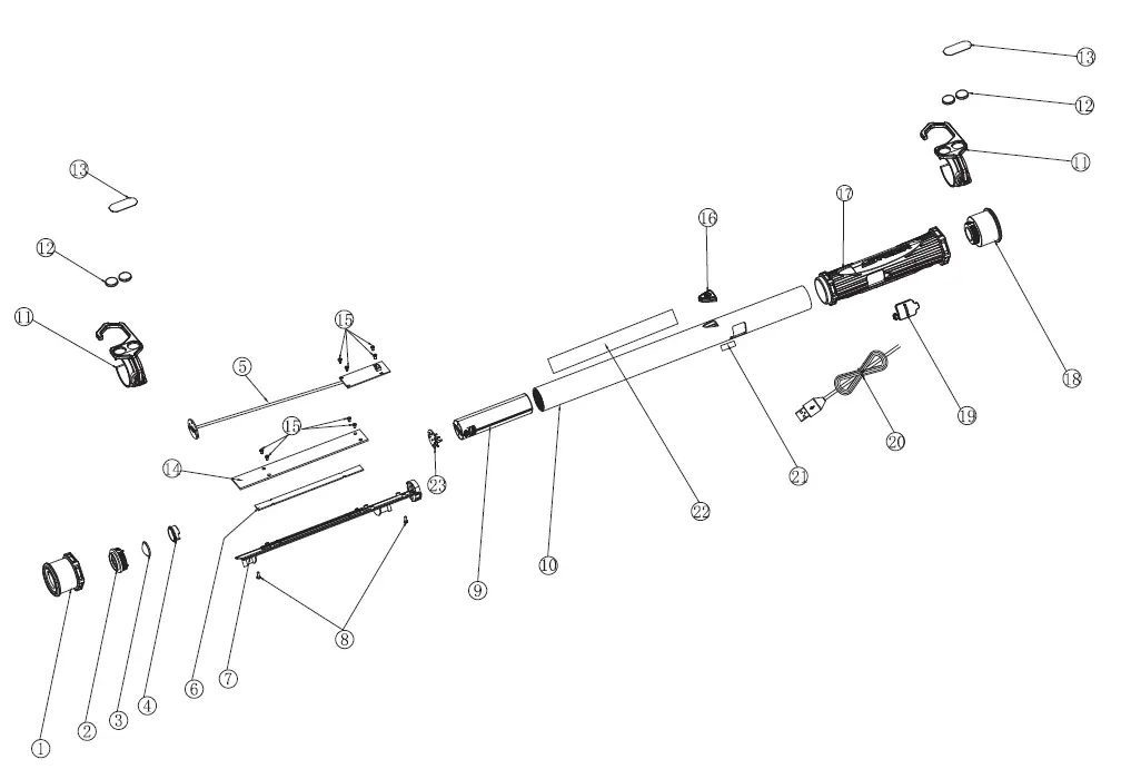 SABER-ATD-80390A-700-Lumen-LED-Rechargeable-Tube-Light-FIG-1