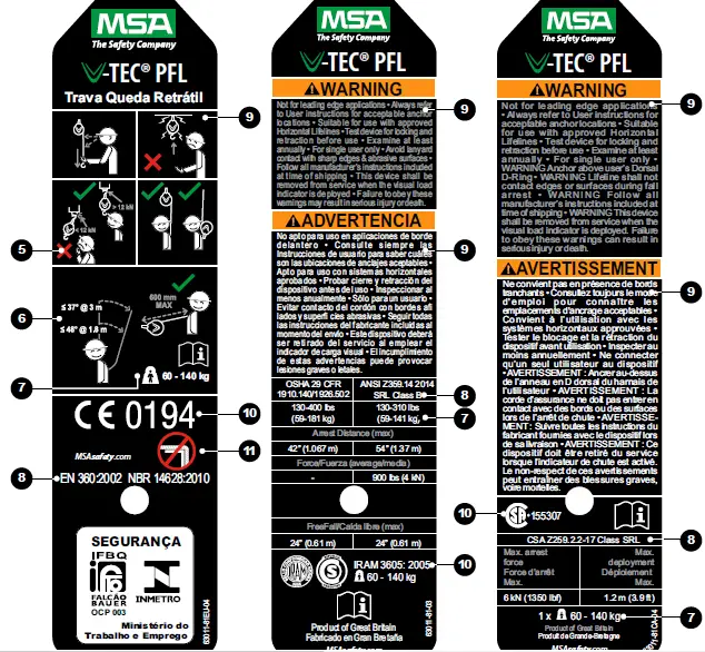 MSA6301300A V-TEC-Personal-Fall-Limiter-fig 3