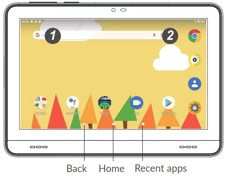 alcatel TKEE MINI Smart Tab 7 for Kids - Home screen