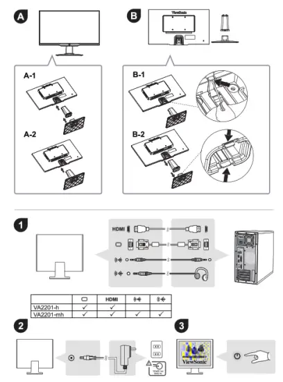 ViewSonic VA2432 h 24 Inch IPS Monitor - fig