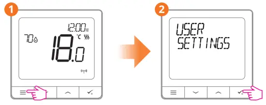 Continal 39001 Quantum Digital Thermostat - button 1