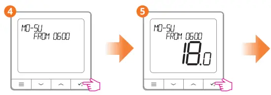 Continal 39001 Quantum Digital Thermostat - button to