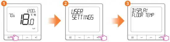 Continal 39001 Quantum Digital Thermostat - main menu