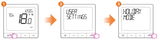 Continal 39001 Quantum Digital Thermostat - settings