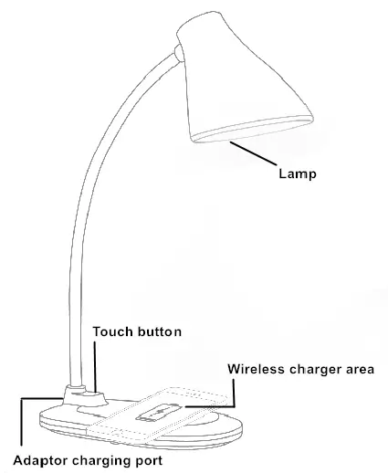 YGXD WD101 5W Wireless Phone Charger LED Desk Lamp-1