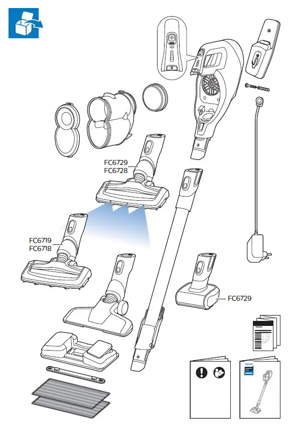PHILIPS-FC6729-SpeedPro Aqua Cordless-Stick-Vacuum-Cleaner-fig-1