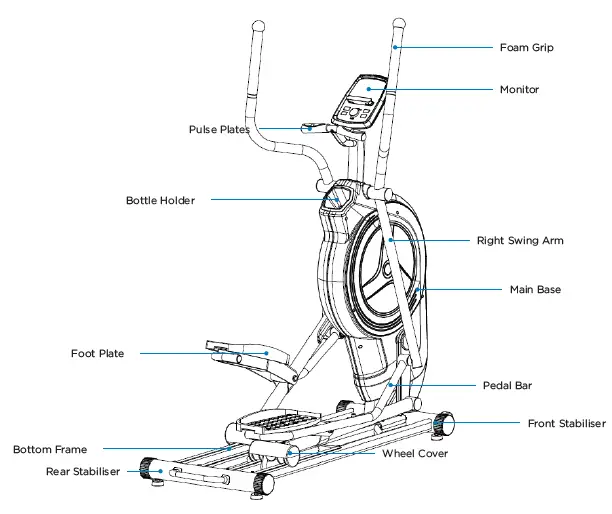 JLL CT600 Pro Elliptical Cross Trainer Machine-FIG-2