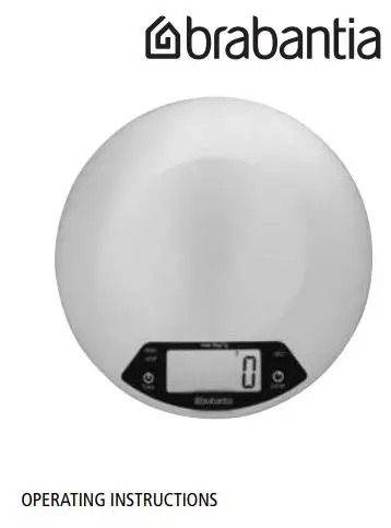 brabantia 480560 Kitchen Scale Instruction Manual