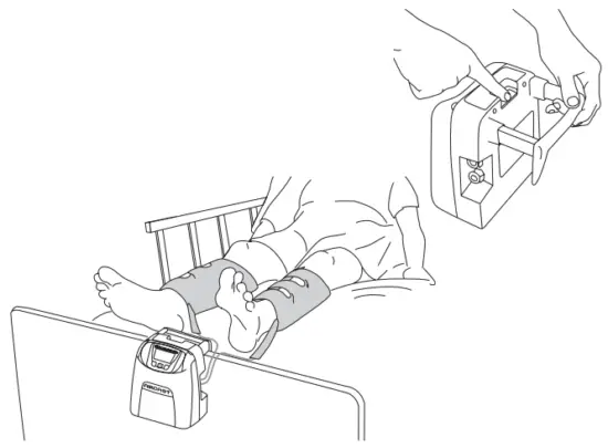 AIRACST 3045 VenaFlow Elite System Thigh Cuff 29 Inch Circumference - Pump Setup