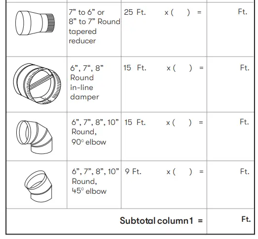 Ducting Calculation Sheet