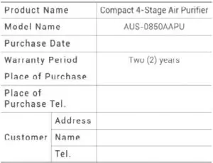 FIG 15 PRODUCT WARRANTY