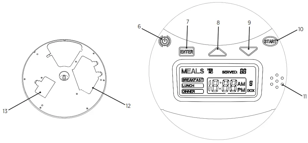 pawple 6-MEAL Automatic Pet Feeder - Product Overview 1