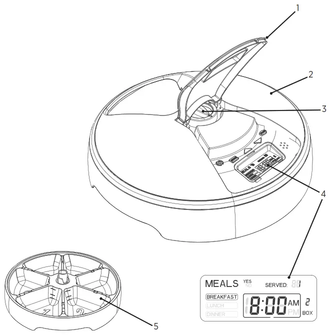 pawple 6-MEAL Automatic Pet Feeder - Product Overview