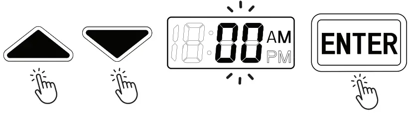 pawple 6-MEAL Automatic Pet Feeder - select the correct minute