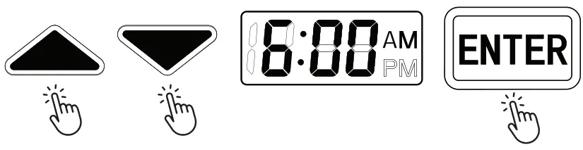 pawple 6-MEAL Automatic Pet Feeder - up and down arrow buttons