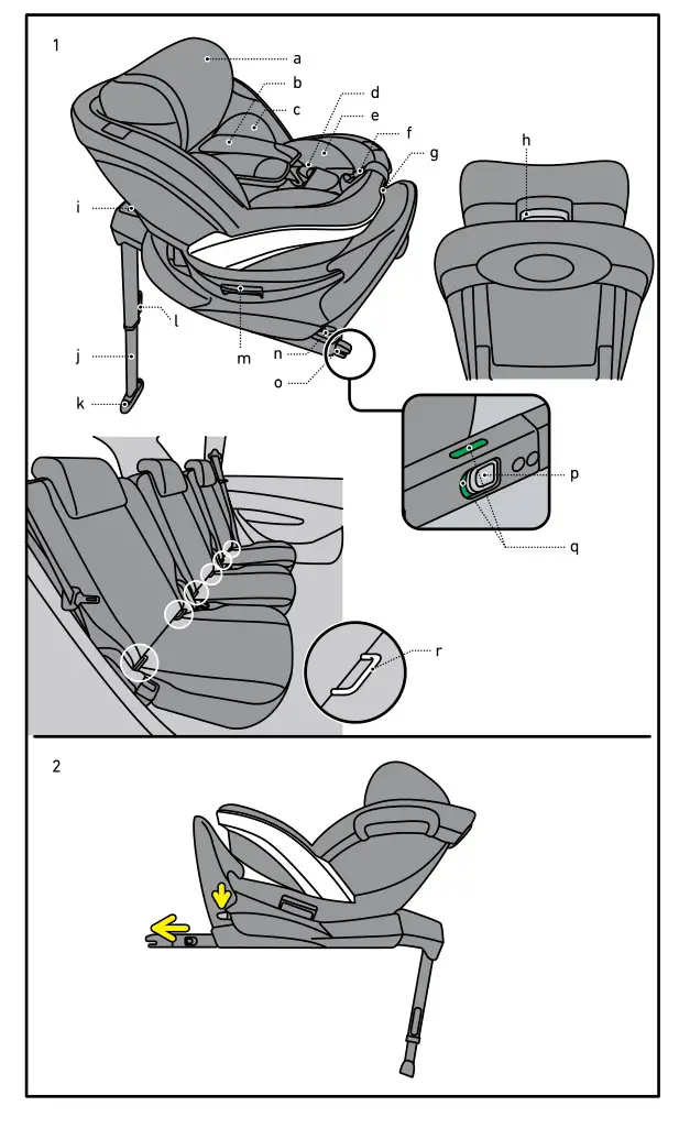 BeSafe iZi Twist iSize Rotation Car Seat - Figure 1-2