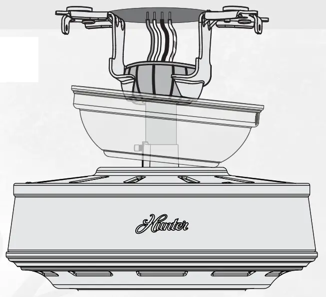 Hunter 50137 Bryn 52 Inch Noble Bronze Indoor LED Ceiling Fan - Your fan should look like this