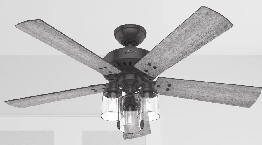 Hunter 50137 Bryn 52 Inch Noble Bronze Indoor LED Ceiling Fan