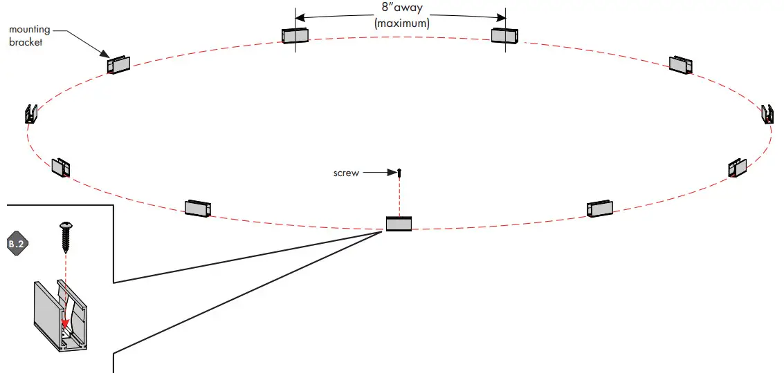 luminii KBM D H SPI Kurba Medium Horizontal Flexible LED Strip - Figure 6