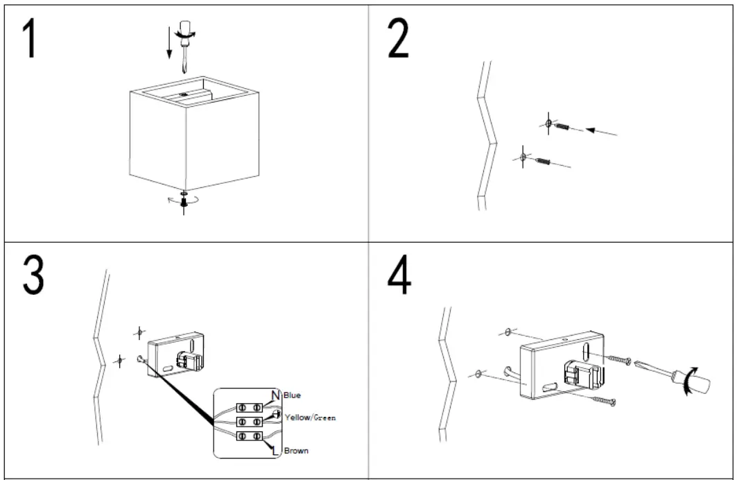 MFL 300910 Tanimi Cube Wall Sconce - fig1
