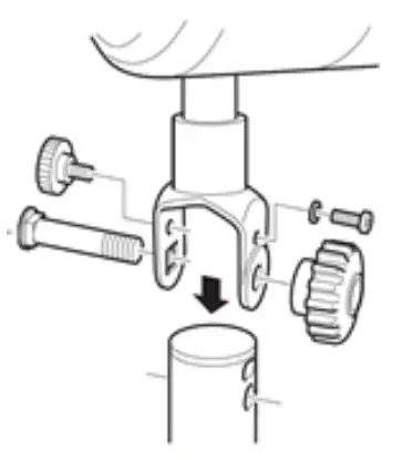 emerio FN 108774 Stand Fan - head onto the pipe