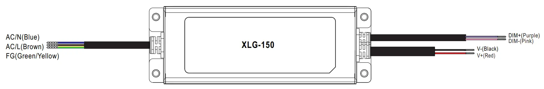 MEAN WELL XLG-150 150W Constant Power Mode LED Driver -DIMMING