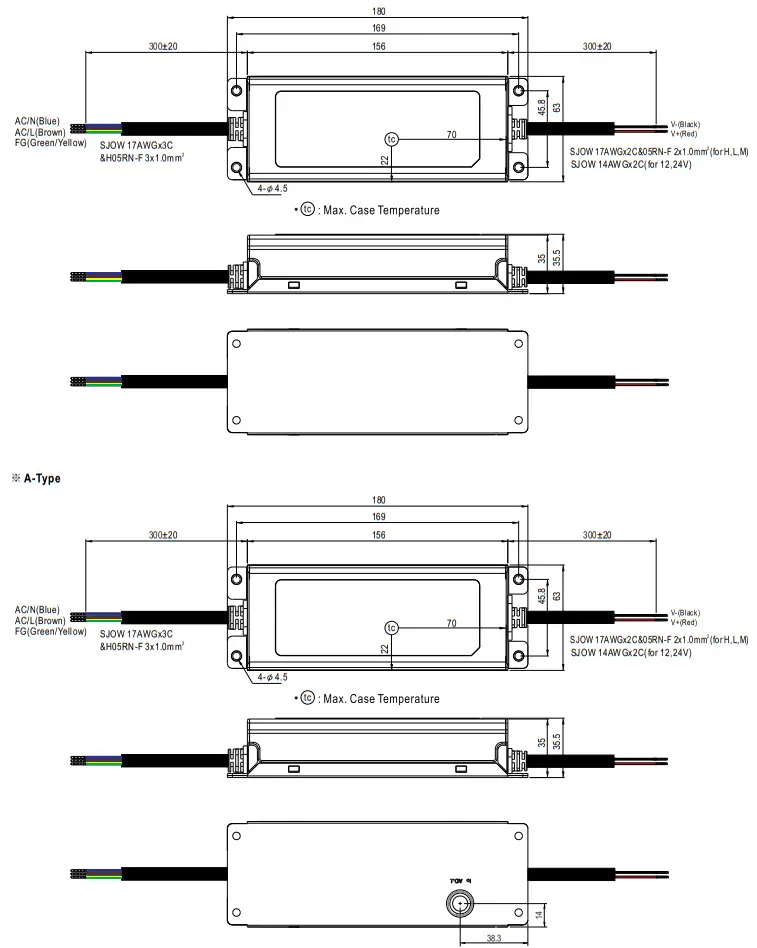 MEAN WELL XLG-150 150W Constant Power Mode LED Driver -Region10