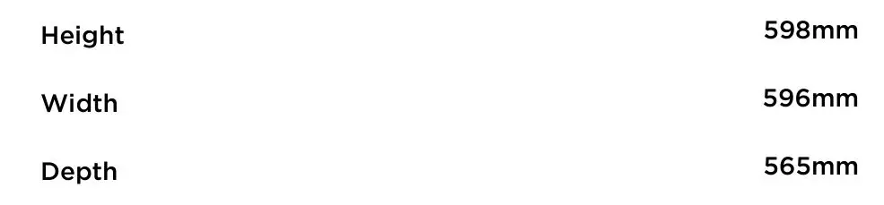 FISHER PAYKEL OB60SC6LEB1 60cm Built-In Oven - DIMENSIONS