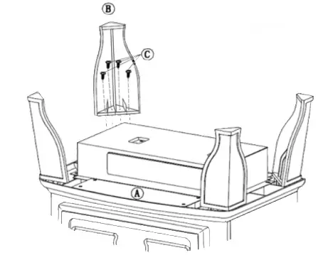 X BRAND HT9737ME Portable High Low Heat Wired Fire Stovec - screws