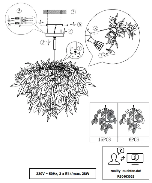 TRIO-LIGHTING-R6046303-2Ceiling-Lamp-Leavy-Black-FIG-1