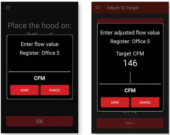 Dwyer SAH Series SMART Air Hood Balancing Instrument SMART Air Hood App Software - BALANCING PROCEDURE 6