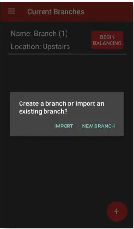 Dwyer SAH Series SMART Air Hood Balancing Instrument SMART Air Hood App Software - BRANCHES MENU 2