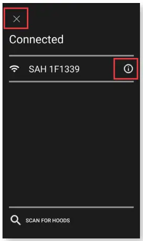 Dwyer SAH Series SMART Air Hood Balancing Instrument SMART Air Hood App Software - CONNECTING TO THE HOOD 4
