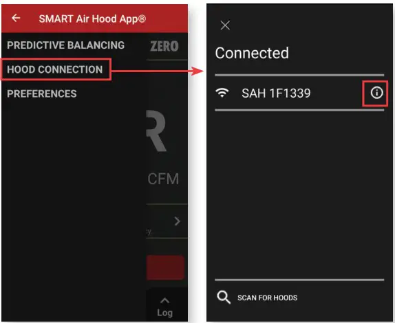 Dwyer SAH Series SMART Air Hood Balancing Instrument SMART Air Hood App Software - HOOD INFORMATION 1