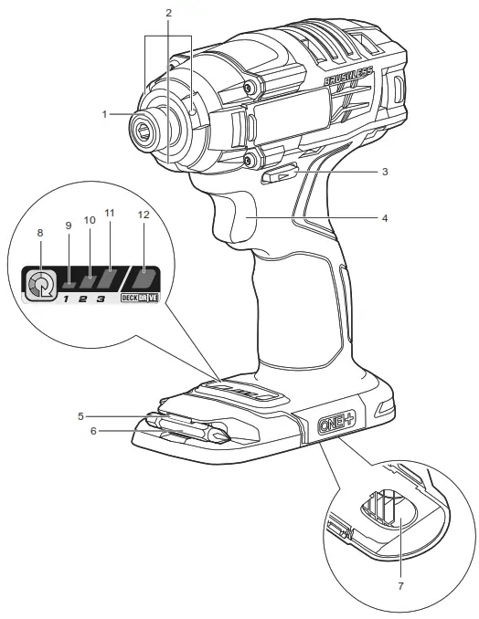 RYOBI R18IDBL 18V Brushless Impact Driver - 1