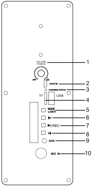 SYLVANIA SP740_VW Light Up Bluetooth Speaker-1