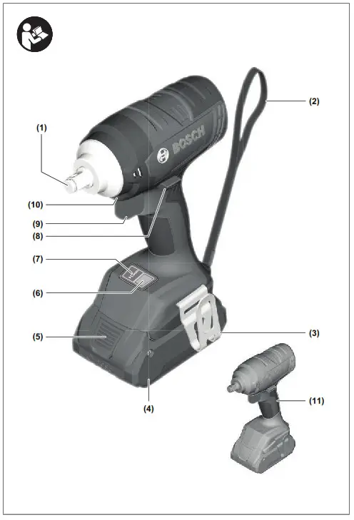 BOSCH GDS 18V-400 Professional Cordless Impact Wrench - 1