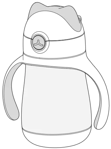 munchkin 15524 Cool Cat Stainless Steel Straw Cup-FIG1