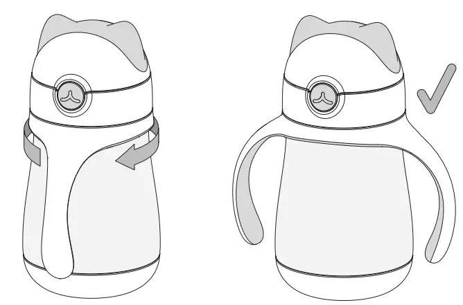 munchkin 15524 Cool Cat Stainless Steel Straw Cup-FIG9