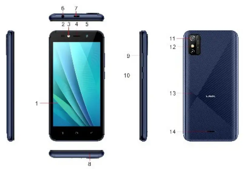 LAVA Z1s Smartphone - fig 1