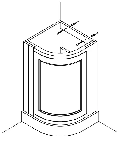 Burlington FC7 43cm Corner Unit EXC Basin-fig1