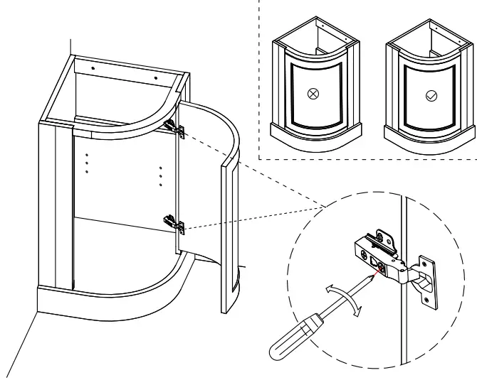 Burlington FC7 43cm Corner Unit EXC Basin-fig2