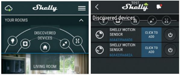 Shelly MOTION Battery Operated Motion Sensor (WiFi) User Guide - Add device to your account