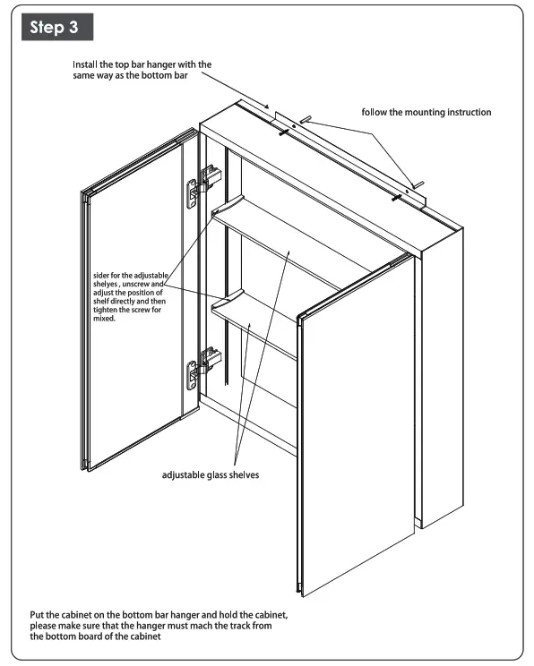 EPOWP MC761 Aluminum Medicine Cabinet - 6