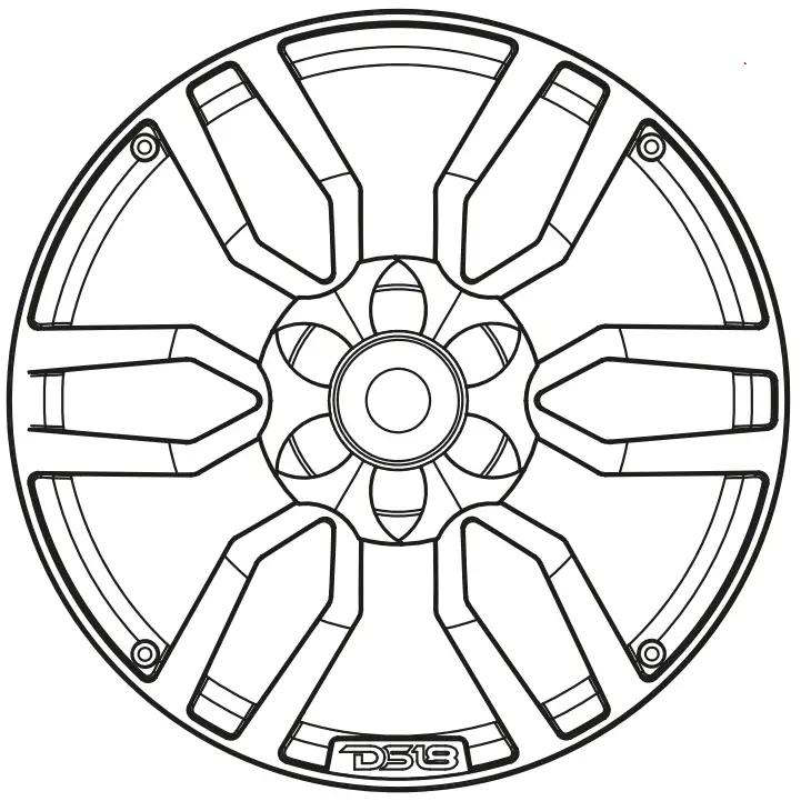 GRT6BK 6.5 Inch Speaker Grill with Built-in 1.75 Inch Voice Coil Neod