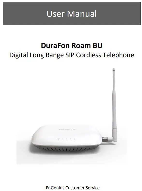 EnGenius DuraFon Roam BU Digital Long Range SIP Cordless Telephone User Manual