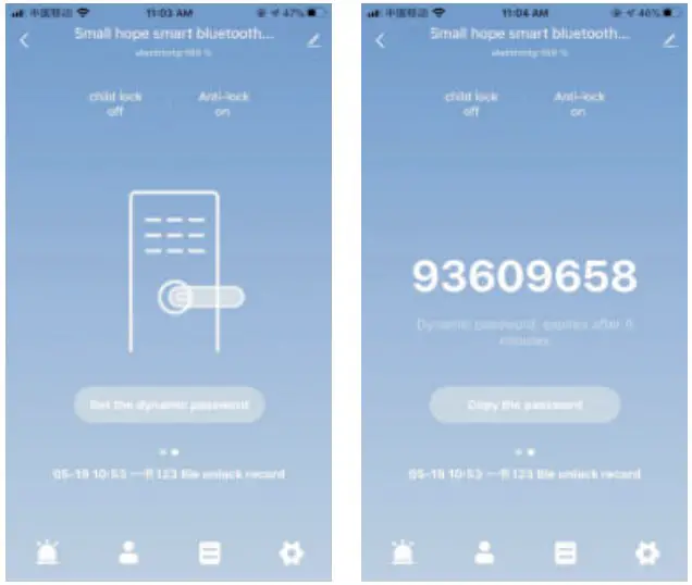 Bluetooth Lock Password