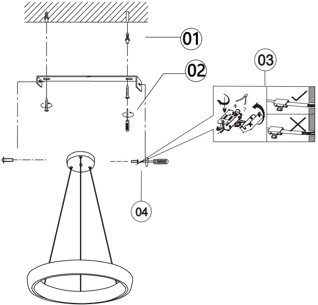 GLOBO LIGHTING 48272H-36 TABANO LED Hanging Lamp-fig4