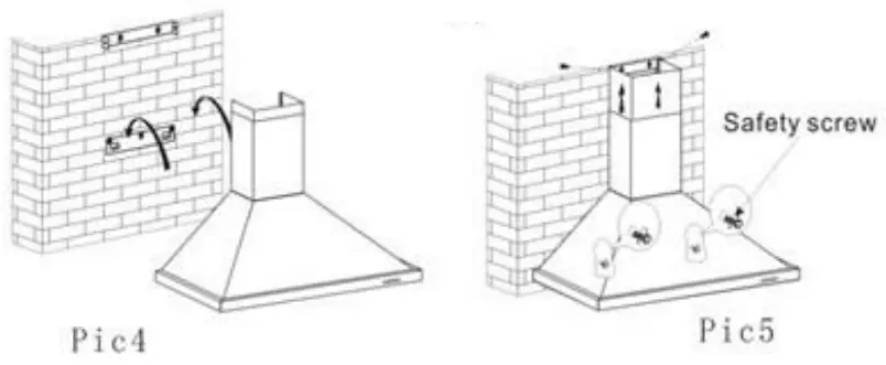 Euro Appliances EBB900BK3R Alfresco Canopy Rangehood - back housing
