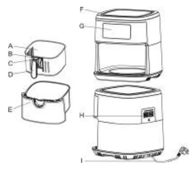 TurboTronic TT AF7W Digital Air Fryer-fig1